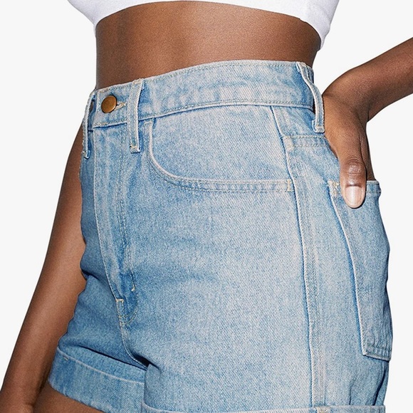 Stone wash American apparel jean shorts - Picture 3 of 9